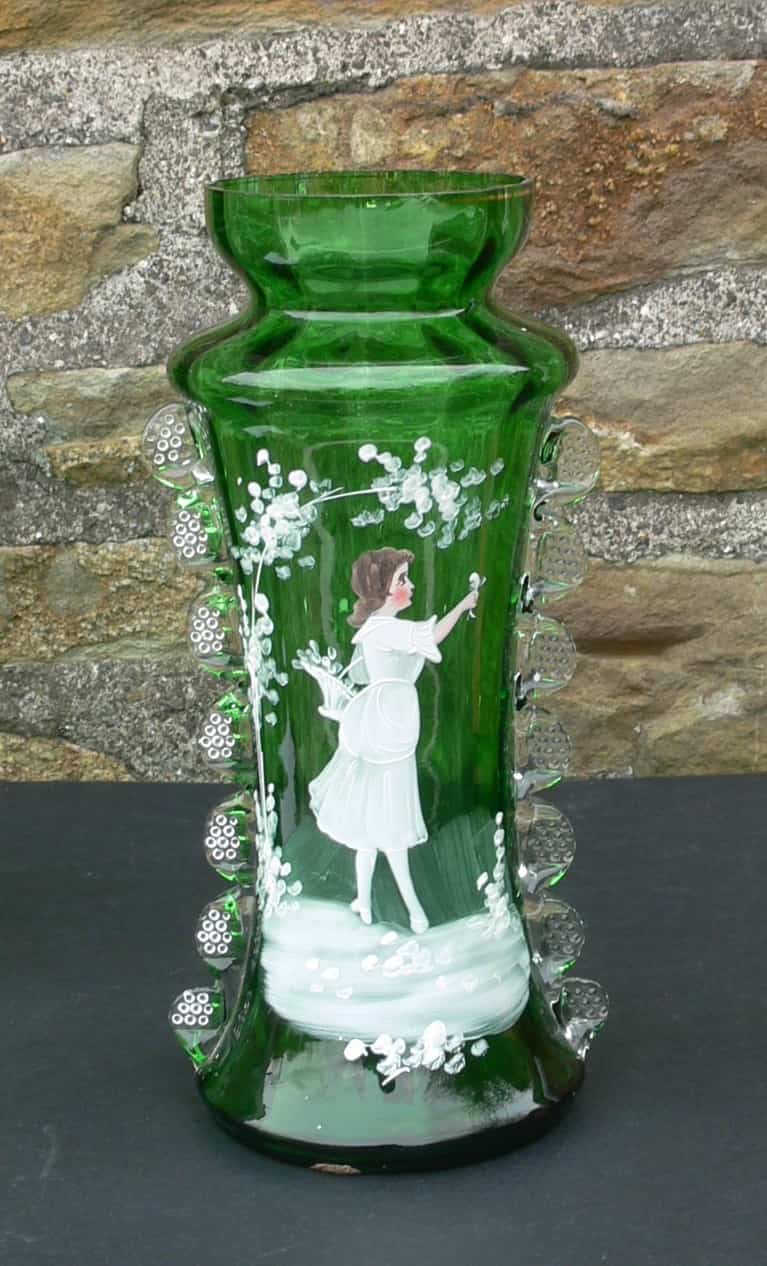 A Pair Of Early Mary Gregory Vases